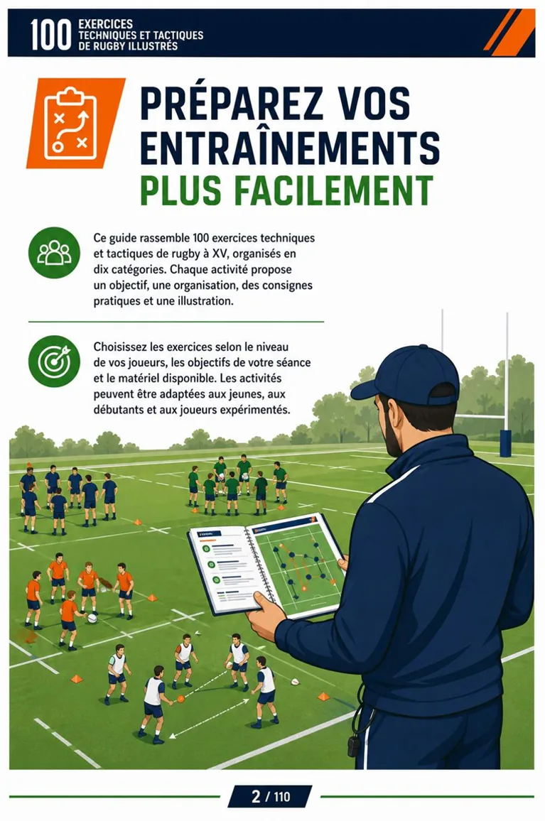 Page de la guide d’exercices de rugby 2