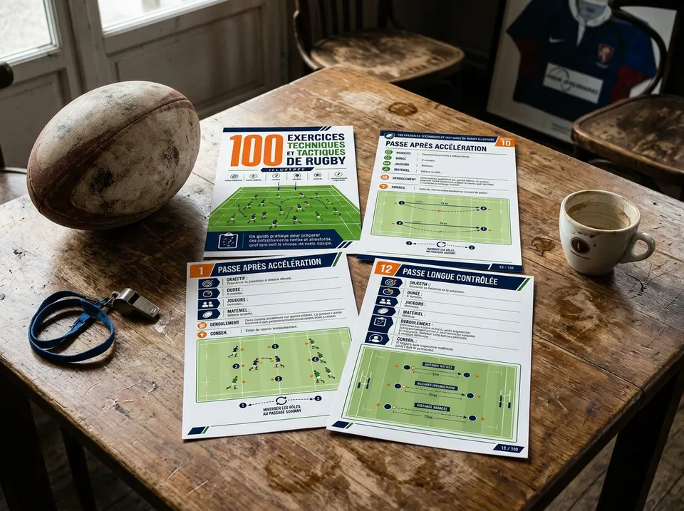 Fiches de la guide imprimées en format A4 sur une table